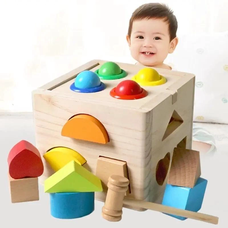 CUBO DE ENCAJE DE MADERA PARA APRENDIZAJE INFANTIL - 3