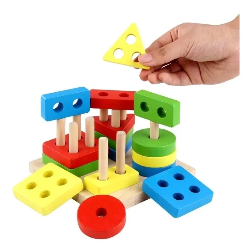 CUBO DE ENCAJE DE MADERA PARA APRENDIZAJE INFANTIL - 7
