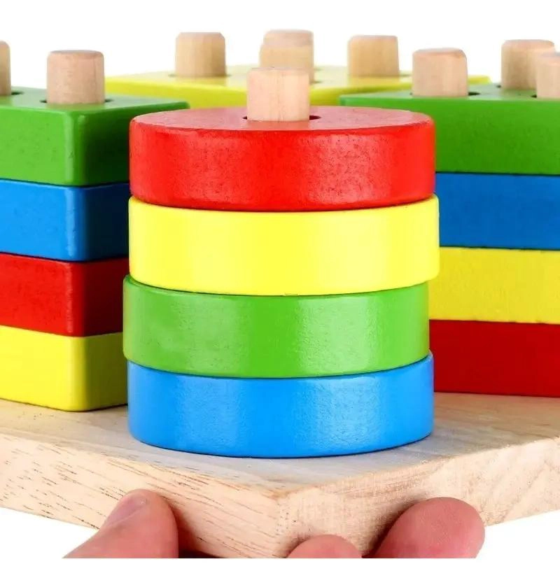 CUBO DE ENCAJE DE MADERA PARA APRENDIZAJE INFANTIL - 8