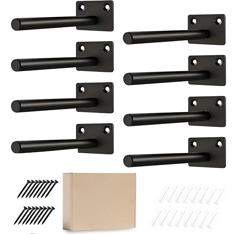 PACK 8 SOPORTES ESCUADRA PARA ESTANTES - 1