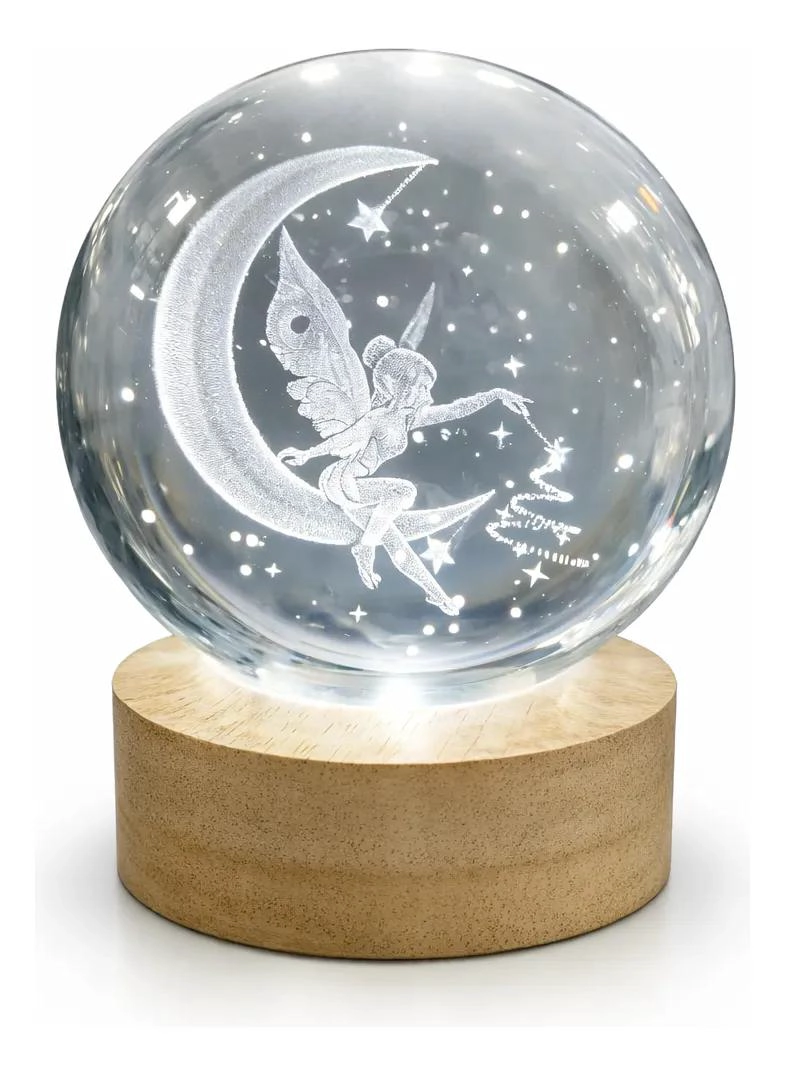 ESFERA DECORATIVA LED DE 8CM CON BASE DE 6CM - 1
