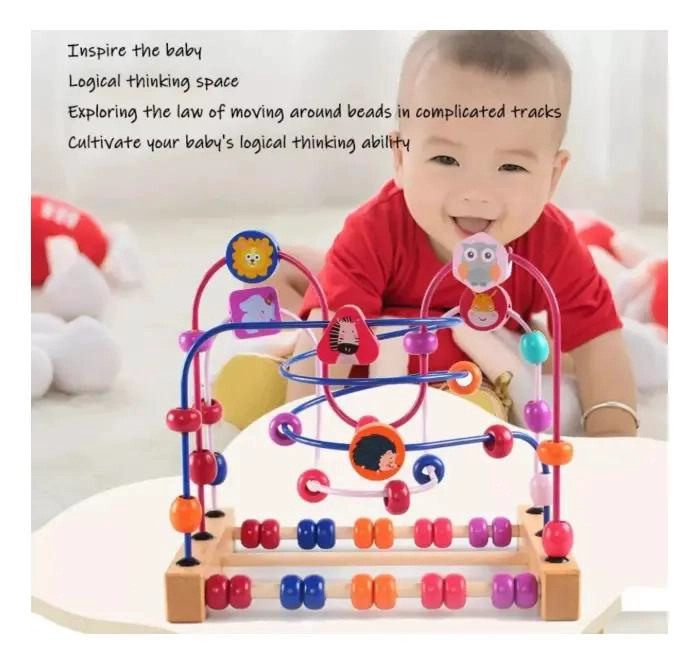 ABACO DE MADERA DIDACTICO PARA APRENDIZAJE INFANTIL - 4