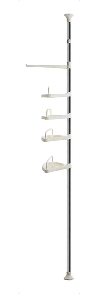 ORGANIZADOR ESQUINERO DE BAÑO AJUSTABLE CON 4 REPISAS - 4
