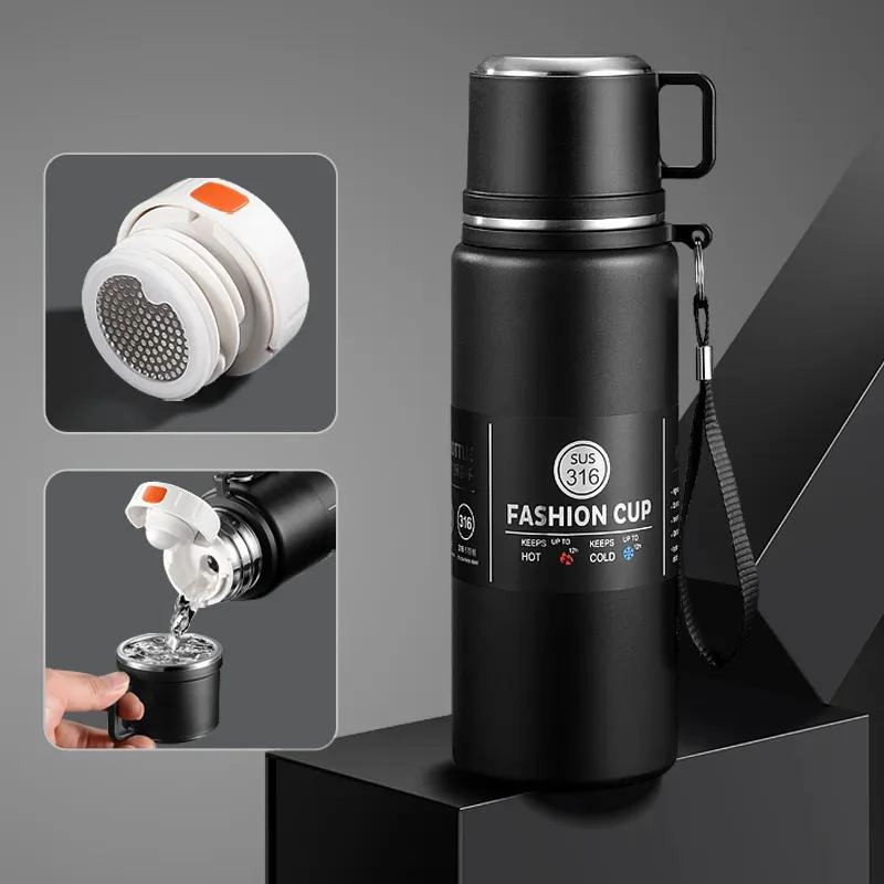 TERMO TE RMICO DE ACERO INOXIDABLE 1 LITRO CON FILTRO PARA TE - 3