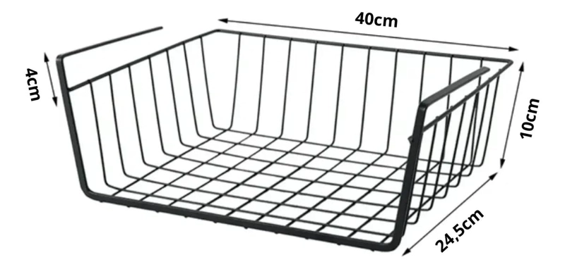 CANASTO COLGANTE ORGANIZADOR PARA REPISA Y MESA - 5