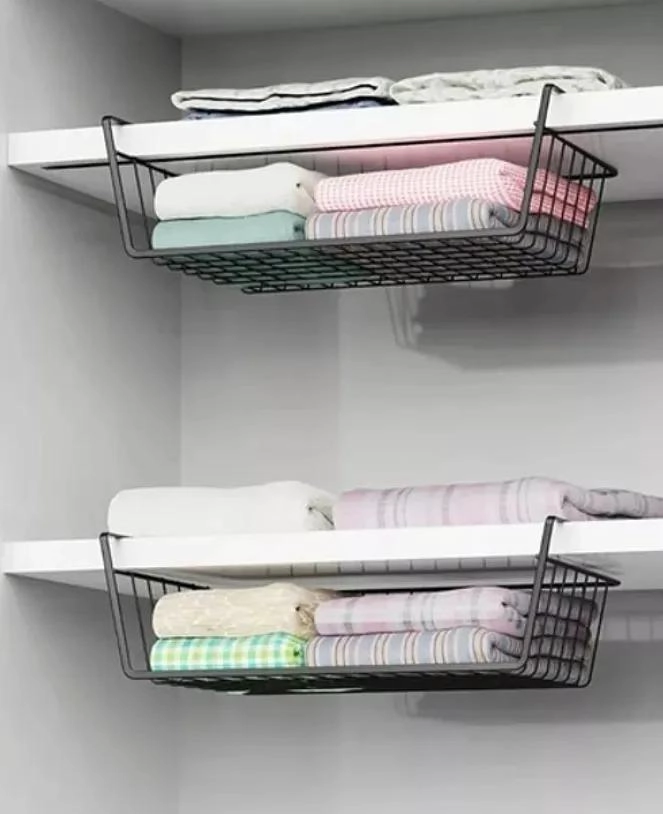 CANASTO COLGANTE ORGANIZADOR PARA REPISA Y MESA - 7