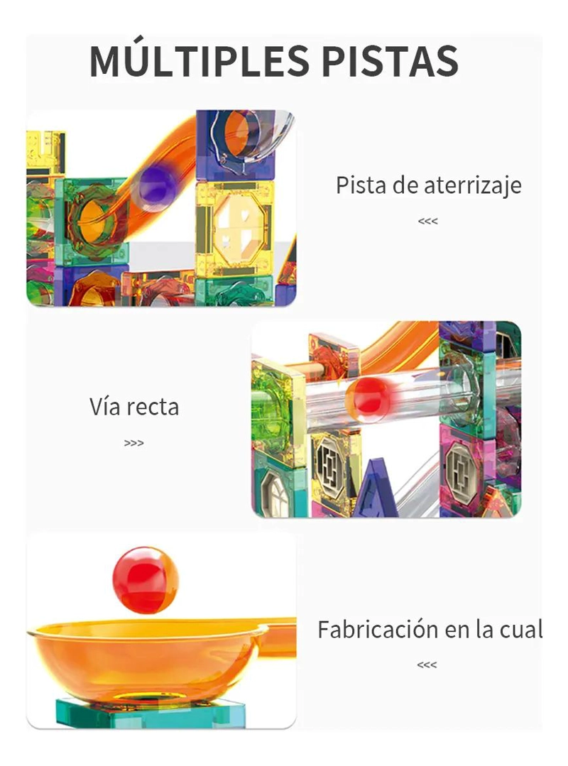 BLOQUES MAGNE TICOS DE CONSTRUCCION 94 PIEZAS PARA NIÑOS - 4