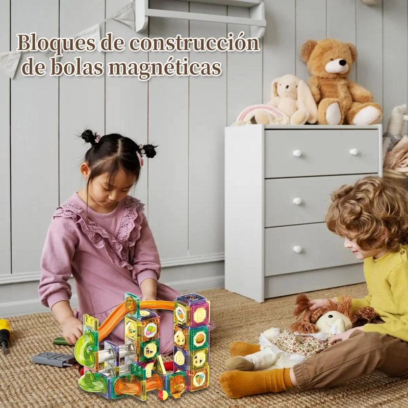 BLOQUES MAGNE TICOS DE CONSTRUCCION 94 PIEZAS PARA NIÑOS - 5