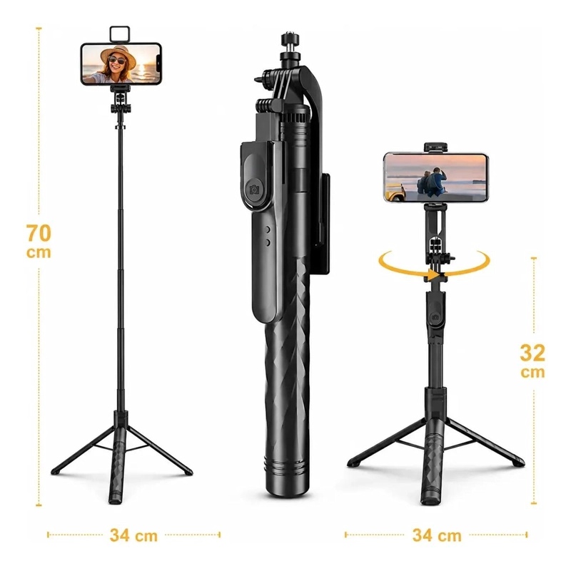 SOPORTE MULTIFUNCIONAL PARA TELE FONO CON TRIPODE Y CONTROL REMOTO - 2