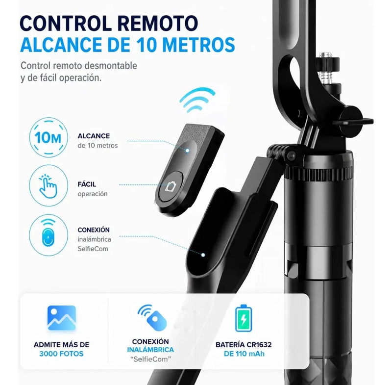 SOPORTE MULTIFUNCIONAL PARA TELE FONO CON TRIPODE Y CONTROL REMOTO - 4