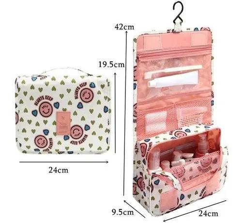 NECESER DE VIAJE PARA COSME TICOS IMPERMEABLE Y ESPACIOSO - 4