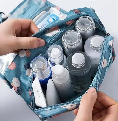 NECESER DE VIAJE PARA COSME TICOS IMPERMEABLE Y ESPACIOSO - 9