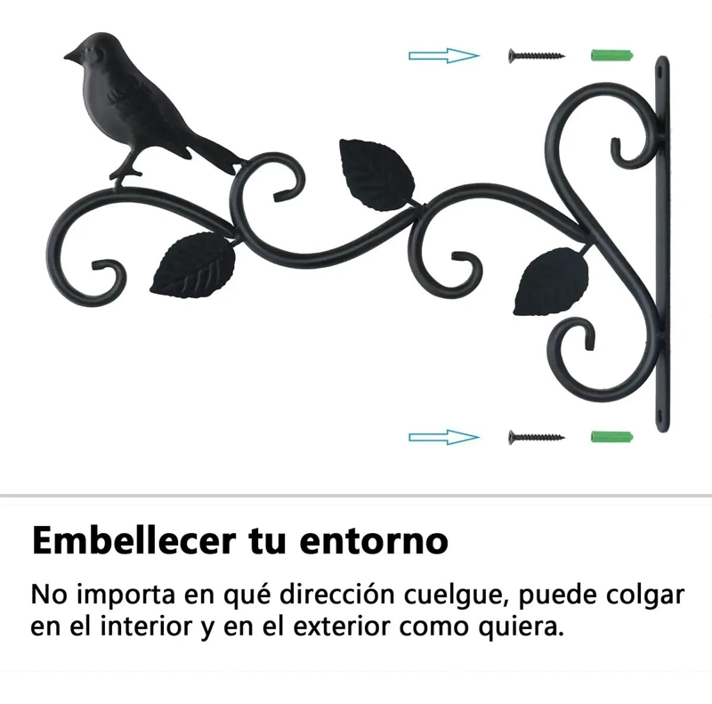 GANCHOS DE HIERRO PARA COLGAR PLANTAS Y DECORACIONES - 3