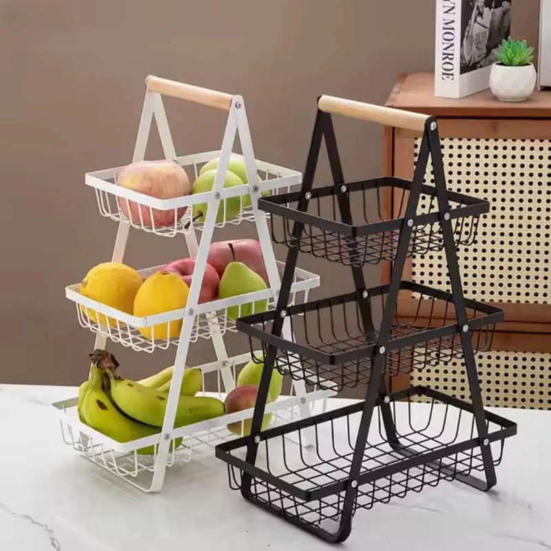 ORGANIZADOR ELEGANTE DE FRUTAS Y VERDURAS EN TRES NIVELES - 3