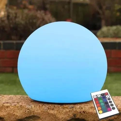 LUZ ESFERA LED DECORATIVA FLOTANTE PARA JARDIN Y PISCINA CON 16 COLORES - 3