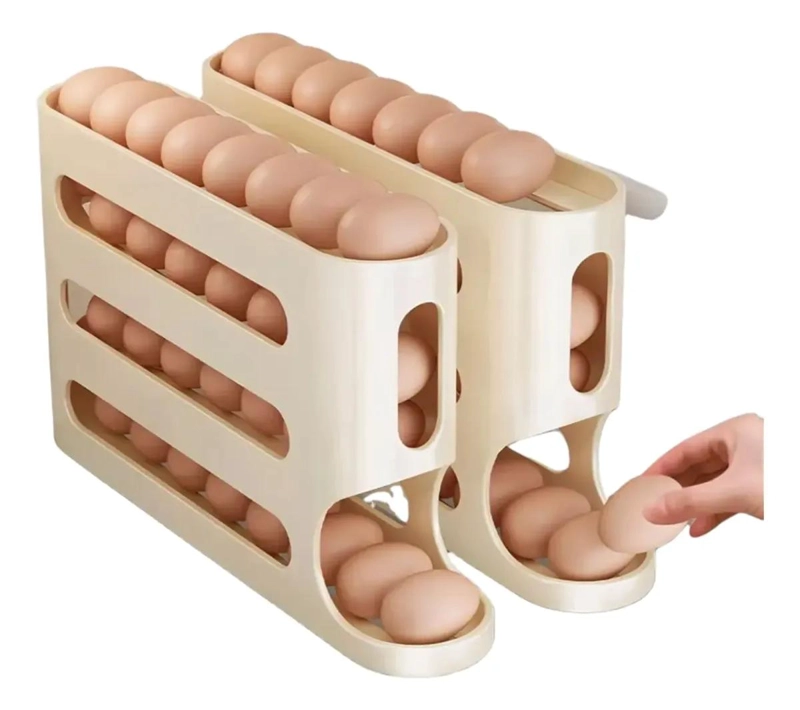 CONTENEDOR ORGANIZADOR DE HUEVOS PARA REFRIGERADOR DE TRES CAPAS - 1