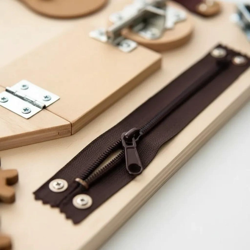 TABLERO SENSORIAL DE MADERA PARA DESARROLLO INFANTIL - 5