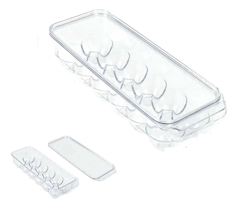 PACK DE 6 ORGANIZADORES DE HUEVOS CON TAPA PARA 12 UNIDADES - 2