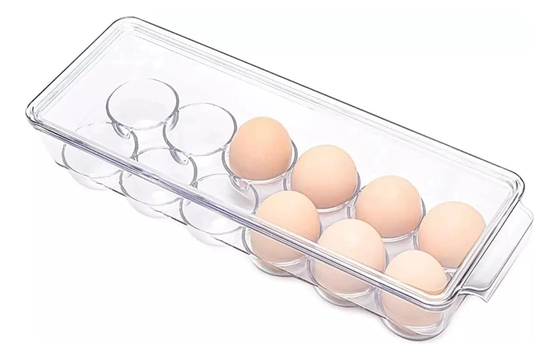 PACK DE 6 ORGANIZADORES DE HUEVOS CON TAPA PARA 12 UNIDADES - 4