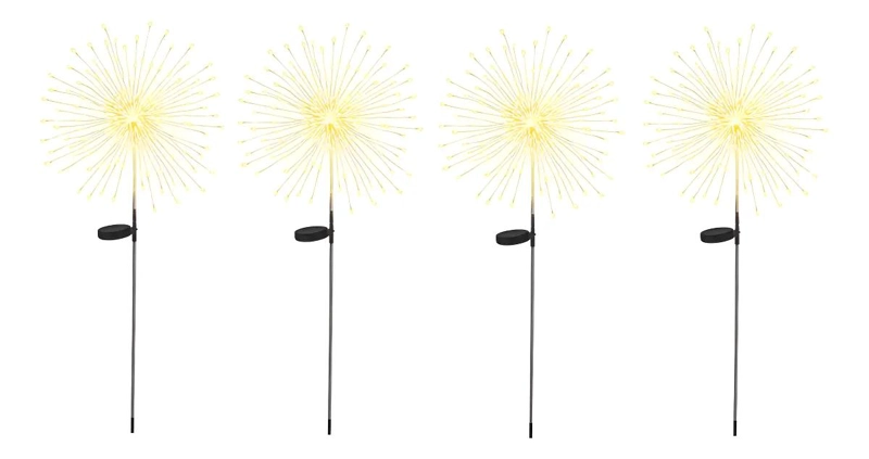 PACK DE 4 LUCES MICRO LED PARA JARDIN CON DISEÑO DE ESTRELLA - 1
