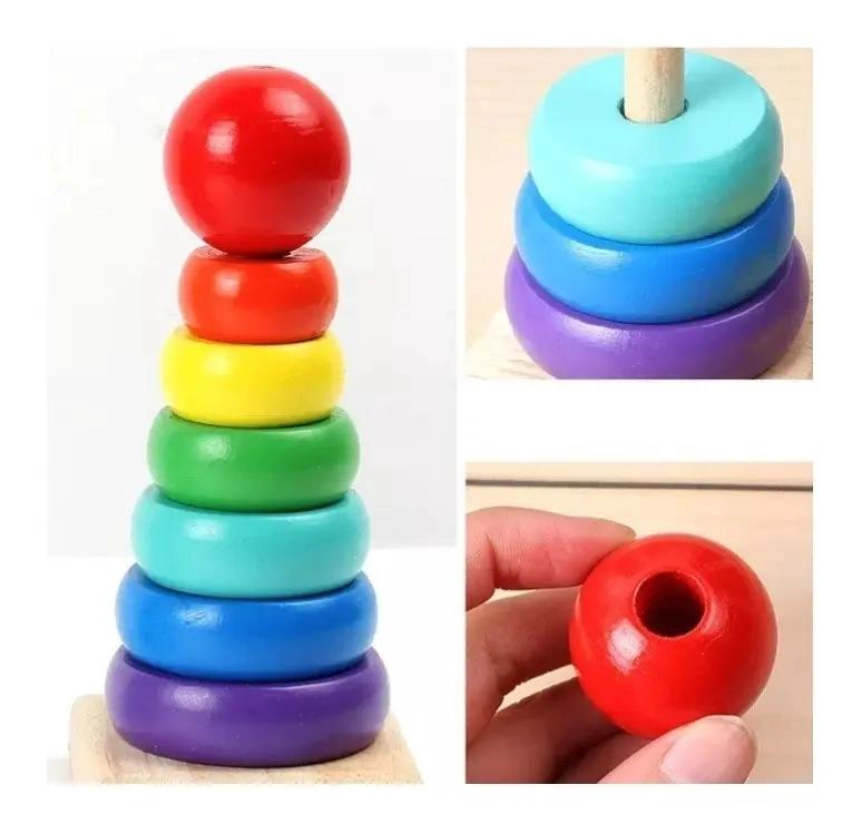 JUGUETES DIDACTICOS DE MADERA PARA BEBE S ESTIMULACION TEMPRANA - 2