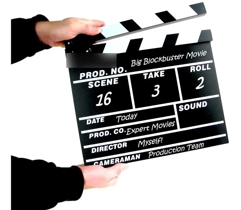 CLAQUETA DE CINE PARA VIDEOCLIPS Y DECORACION DE ESTUDIO - 1