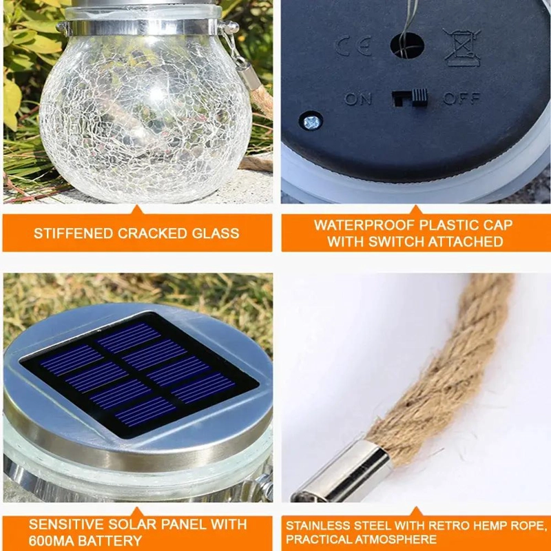 PACK DE 2 LAMPARAS SOLARES LED PARA JARDIN Y EXTERIORES - 10