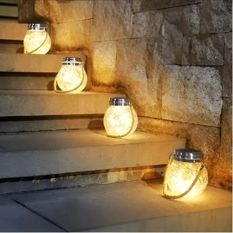 PACK DE 2 LAMPARAS SOLARES LED PARA JARDIN Y EXTERIORES - 5