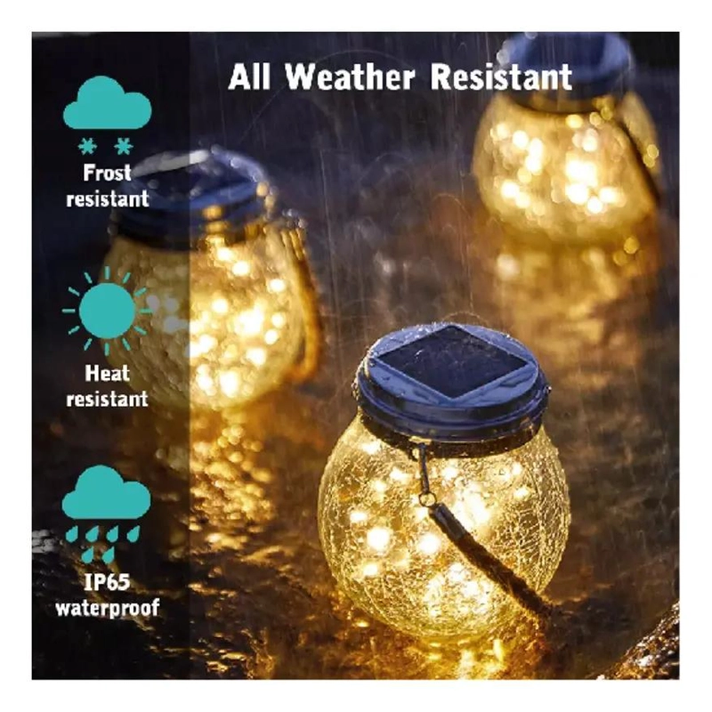PACK DE 2 LAMPARAS SOLARES LED PARA JARDIN Y EXTERIORES - 7