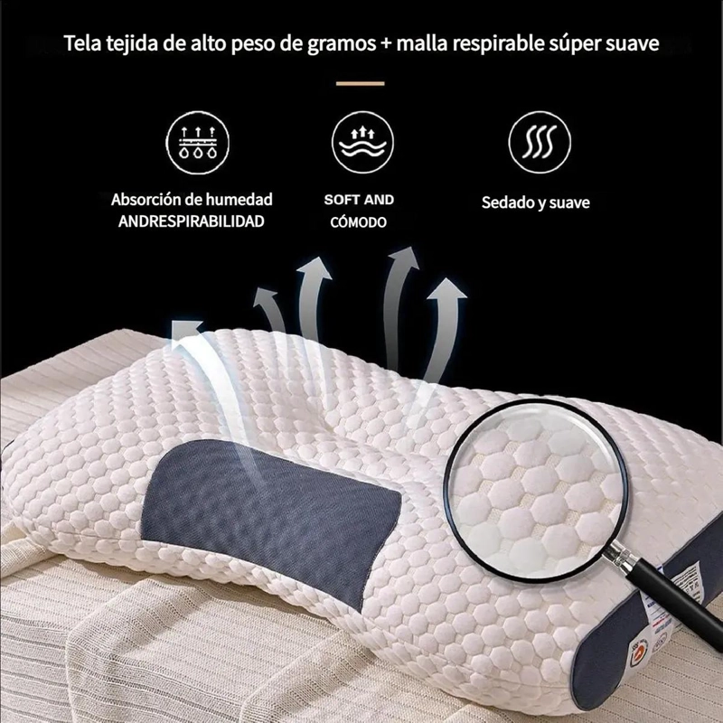 ALMOHADAS ERGONOMICAS ANTIBACTERIANAS PARA EL CUELLO 68X42CM - 5