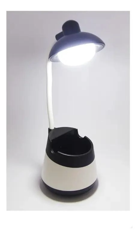 LAMPARA LED CON SOPORTE PARA LAPIZ Y CELULAR RECARGABLE - 2