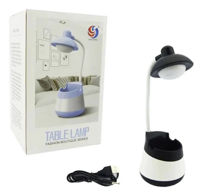 LAMPARA LED CON SOPORTE PARA LAPIZ Y CELULAR RECARGABLE - 5
