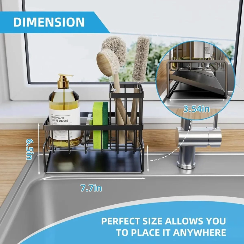 ORGANIZADOR DE COCINA PARA FREGADERO DE ACERO INOXIDABLE - 3