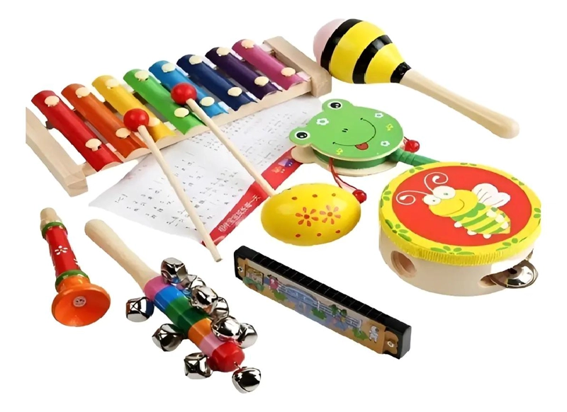SET MUSICAL INFANTIL DE 8 INSTRUMENTOS DE MADERA - 1
