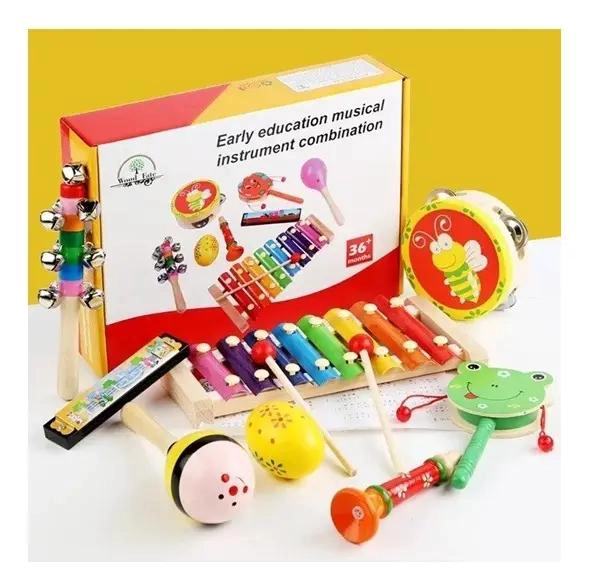 SET MUSICAL INFANTIL DE 8 INSTRUMENTOS DE MADERA - 2