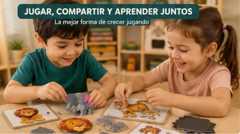 PUZZLE MAGNE TICO EDUCATIVO DE ANIMALES DE LA SELVA PARA NIÑOS - 2
