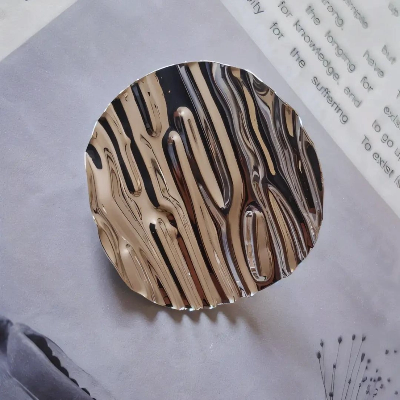 AROS ENCHAPADOS EN PLATA CON DISEÑO DE RELIEVE ELEGANTE - 3