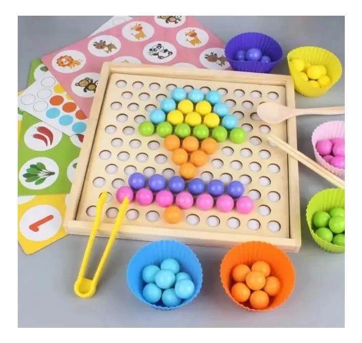 TABLERO DIDACTICO DE MADERA PARA MOTRICIDAD FINA INFANTIL - 2