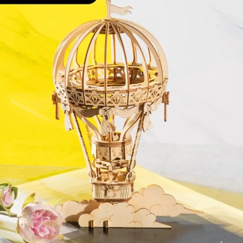 PUZZLE 3D GLOBO AEROSTATICO DE MADERA PARA ARMAR - 5