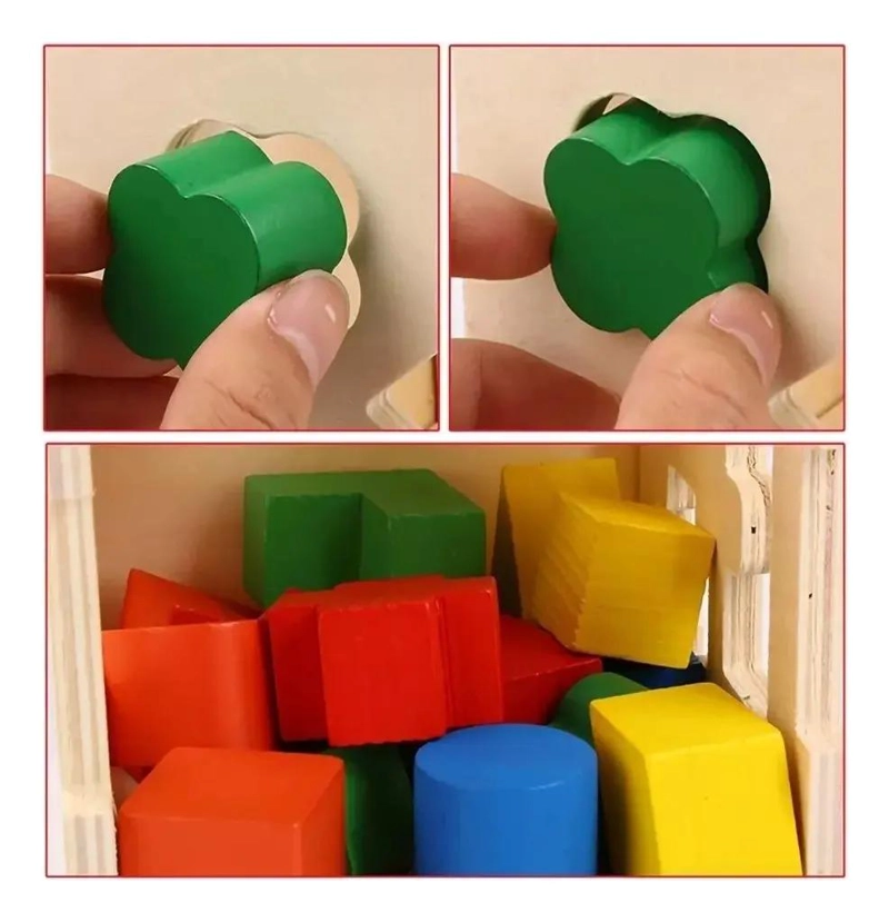 CUBO EDUCATIVO DE MADERA PARA CLASIFICACION DE FORMAS - 5