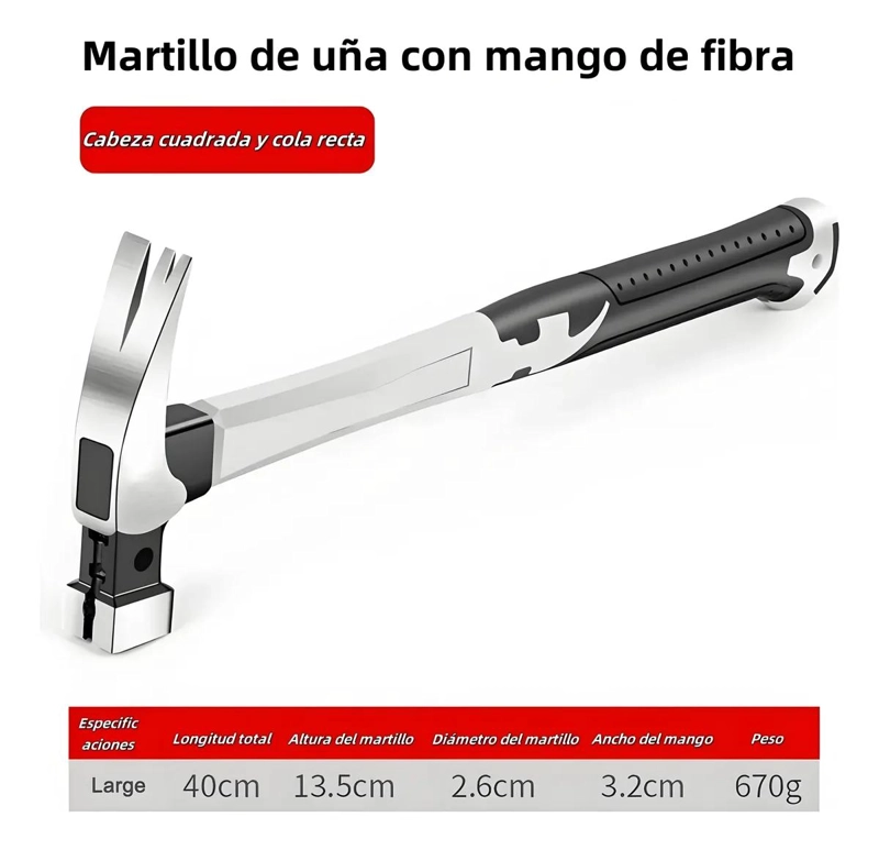 MARTILLO CARPINTERO INDUSTRIAL MAGNE TICO DE 670G - 5