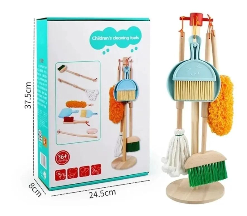 SET DE LIMPIEZA JUGUETE DE MADERA PARA NIÑOS - 3
