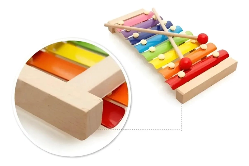 PACK DE 7 JUGUETES MUSICALES DE MADERA PARA NIÑOS - 9