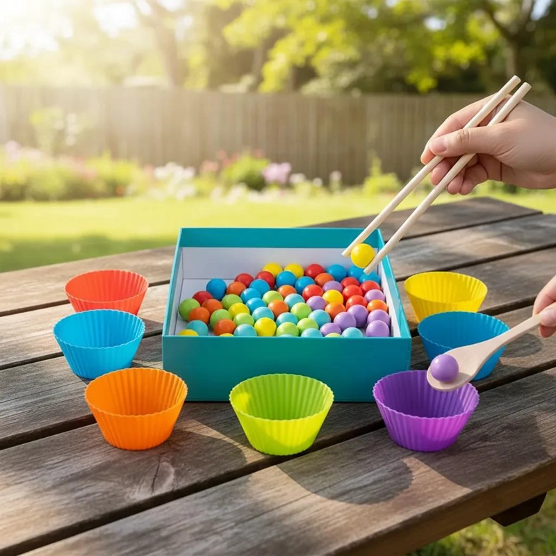 JUEGO DIDACTICO DE CONTEO PARA NIÑOS CON MATERIALES NATURALES - 5