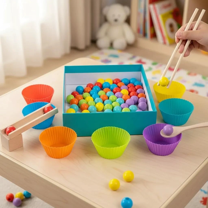 JUEGO DIDACTICO DE CONTEO PARA NIÑOS CON MATERIALES NATURALES - 7
