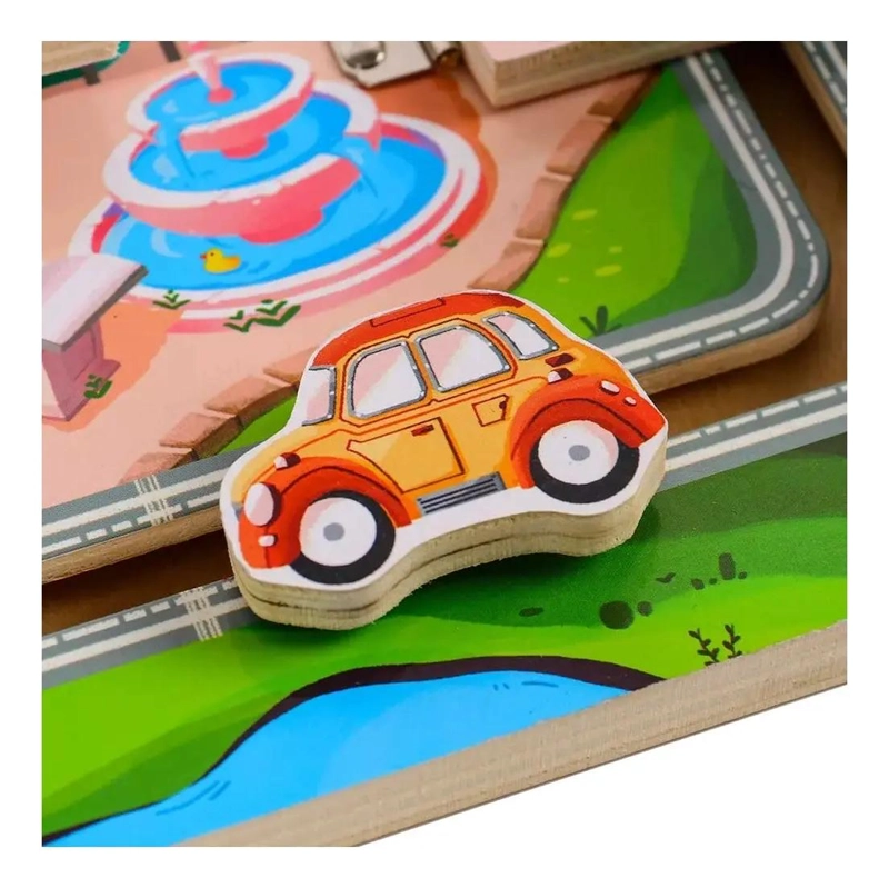TABLERO SENSORIAL MONTESSORI PARA DESARROLLO MOTOR INFANTIL - 5