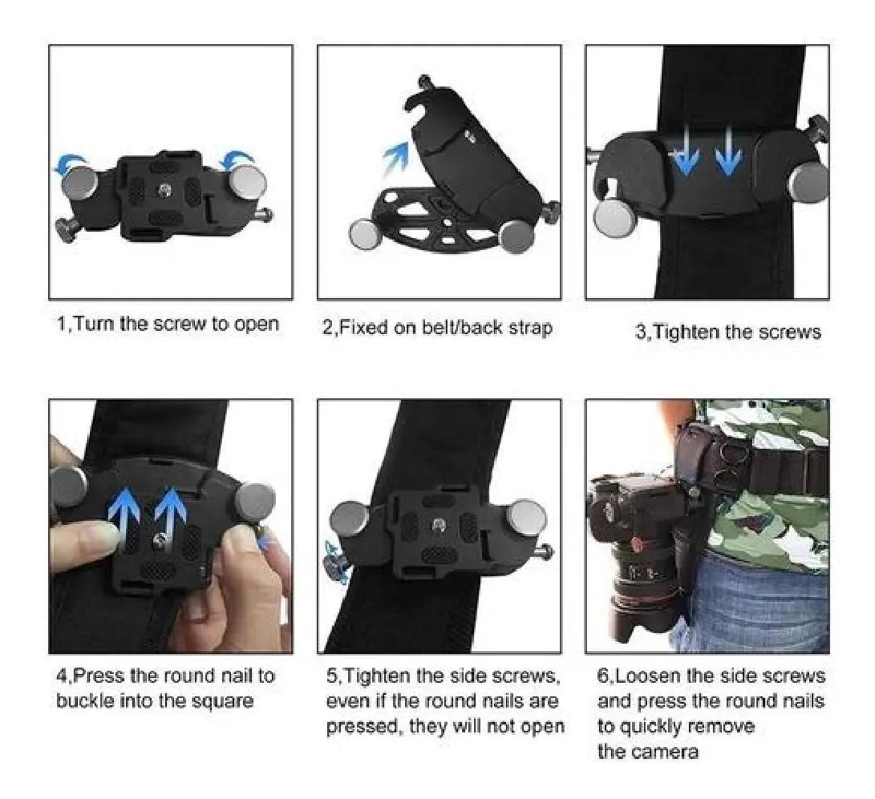 CLIP METALICO PARA CINTURON Y MOCHILA DE CAMARA - 4