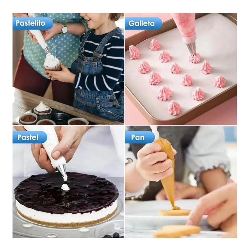 KIT COMPLETO DE REPOSTERIA CON PLATO GIRATORIO Y 61 ACCESORIOS - 3