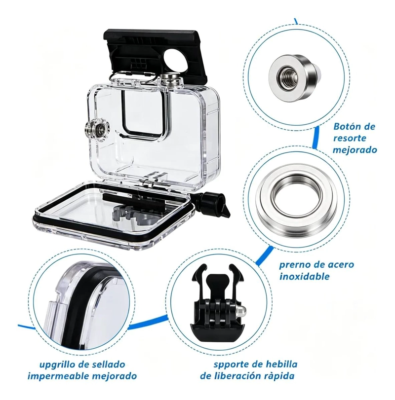 FUNDA IMPERMEABLE PARA CAMARA DE ACCION HASTA 60 METROS - 6