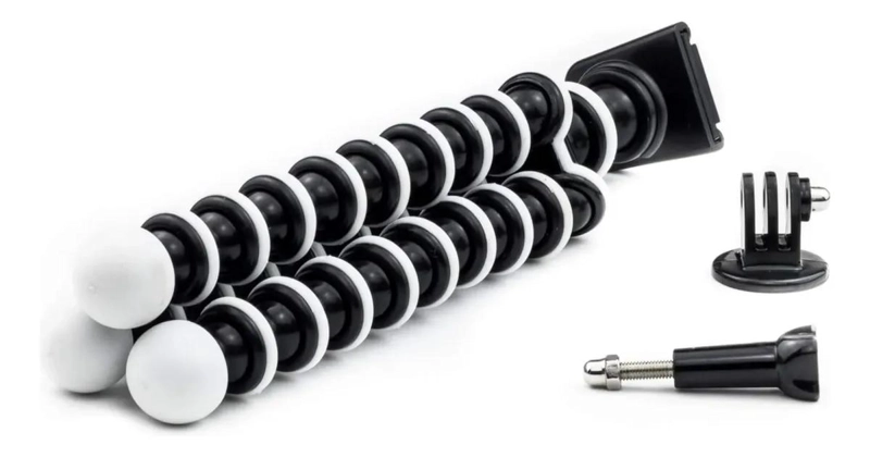 TRIPODE FLEXIBLE PARA CELULAR Y CAMARA CON SOPORTE AJUSTABLE - 10